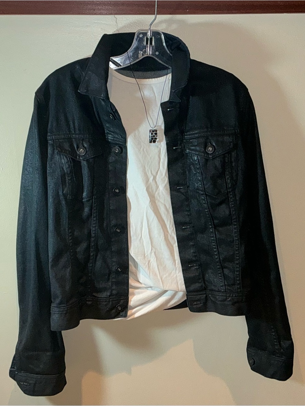AG Adriano Goldschmied Black Denim Jeans Jacket